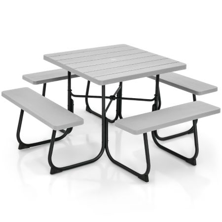Juego de mesa de picnic redonda