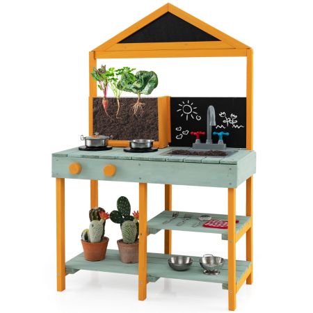 Cocina de barro al aire libre para niños