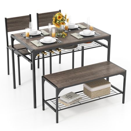 Juego de mesa de comedor de 4 piezas