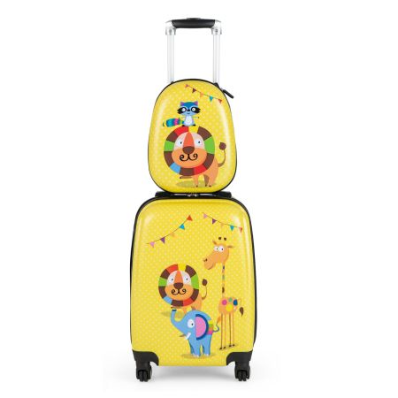 Costway Juego de Maletas para Niños Amarillo