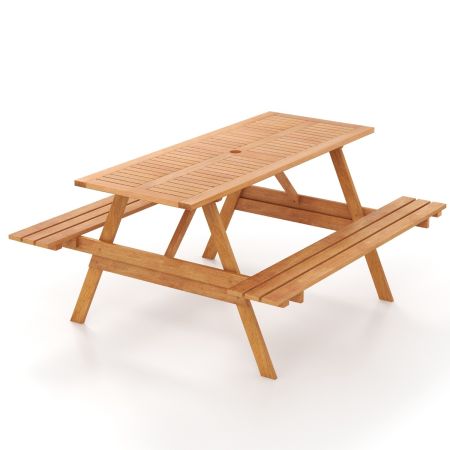 Juego de mesa y banco para exteriores