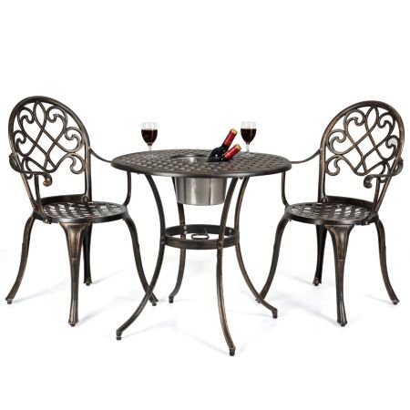 Juego de Muebles de 3 Piezas Bronce