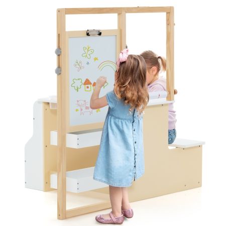 Juego de mesa y sillas de arte para niños