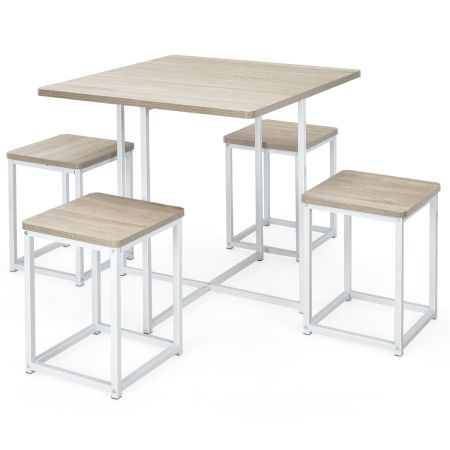 Juego de Mueble de 5 Piezas para Restaurantes y Cafeterías Natural