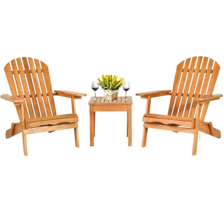 juego de silla y mesa Adirondack