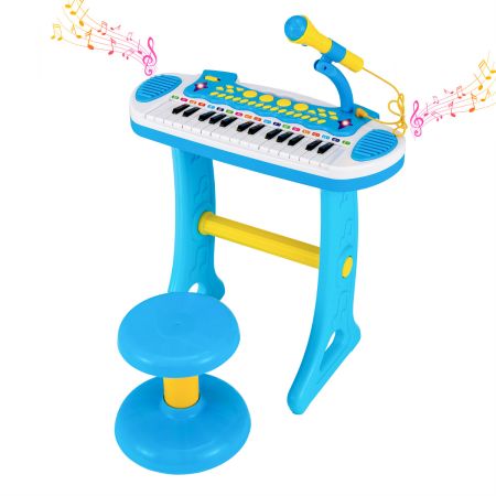 Costway Juego de Teclado Azul