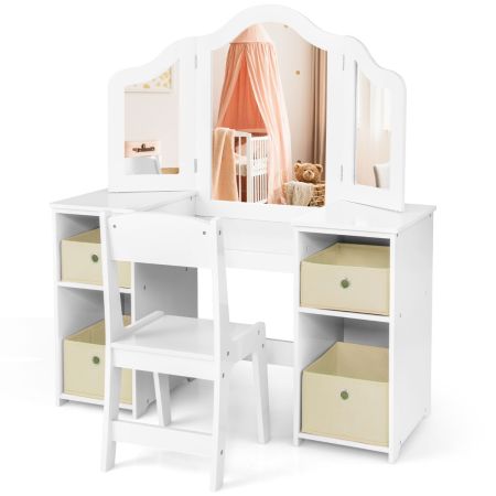 Juego de tocador y silla para niños