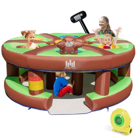 Costway Juego Interactivo Inflable Verde y Marrón