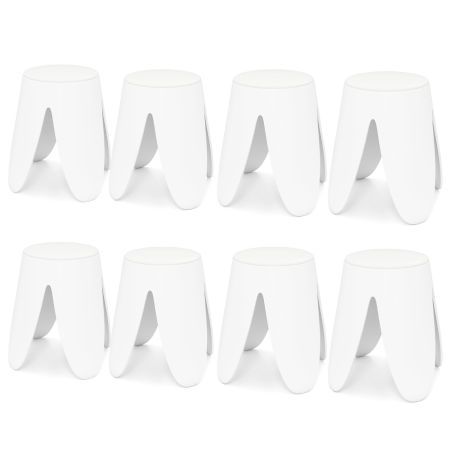 Juego de 8 taburetes de plástico
