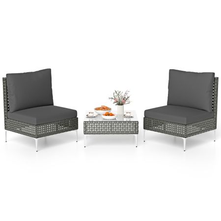 conjunto lounge exterior gris degradado