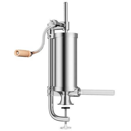 Máquina Embutidora de Salchichas de Acero inoxidable Máquina Embutidora de Salchichas Jeringa de Salchicha con 4 Tubos de Llenado 2,5kg
