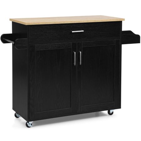 Costway Carro de Cocina Negro