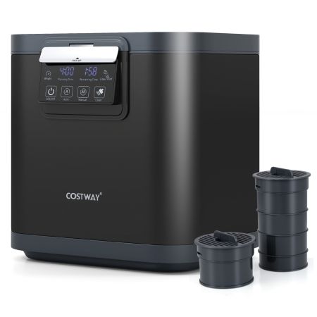 cubo de compostaje con capacidad 4 L de interior y exterior Negro
