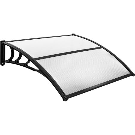 Marquesina para Ventana o Puerta 102 x 99 cm Protección Solar Lluvia Nieve Viento Toldo Exterior para Unidad de Aire Acondicionado
