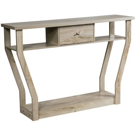 Costway Mesa Auxiliar con Cajón y Repisa Natural