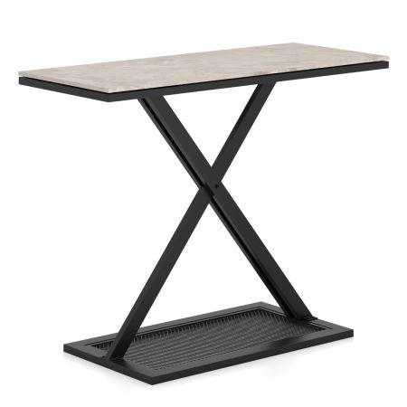mesa de café con encimera de mármol artificial