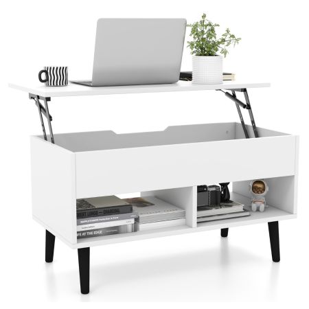 Mesa de Centro Abatible Blanco