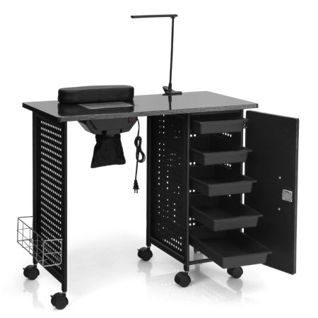 Costway Escritorio Para Técnico De Uñas Negro