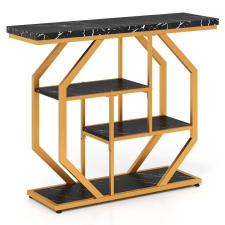 Acento geométrico de metal para vestíbulo en la sala de estar