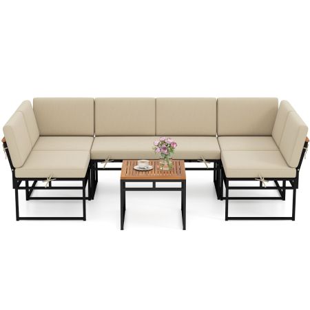 Sofá de conversación y loveseat tapizado para balcón
