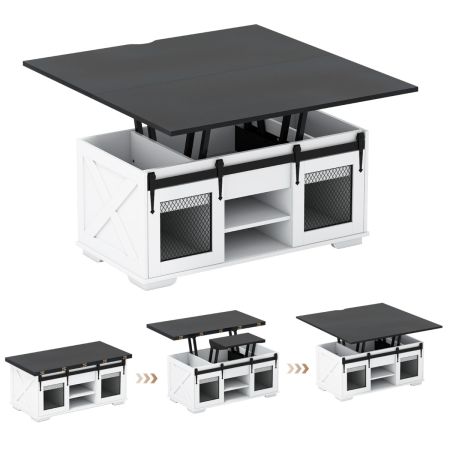mesa de café extensible convertible sala de estar