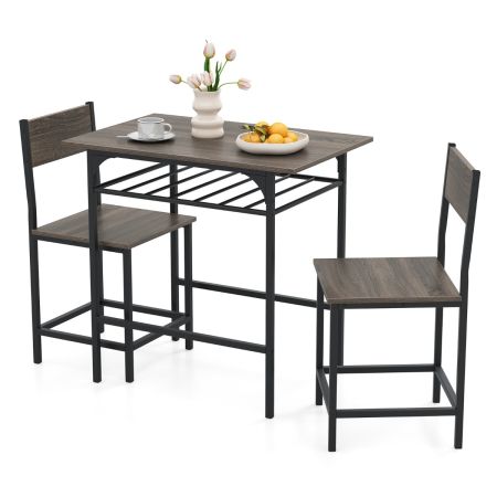 Mesa de comedor pequeña con 2 sillas