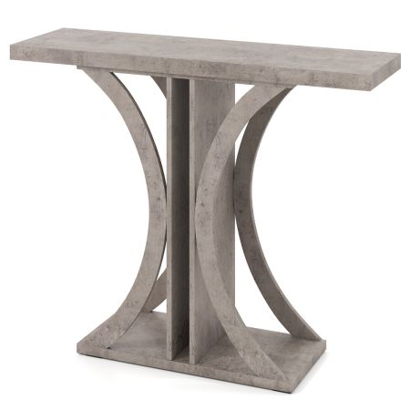 Mesa consola estrecha de pasillo con marco geométrico