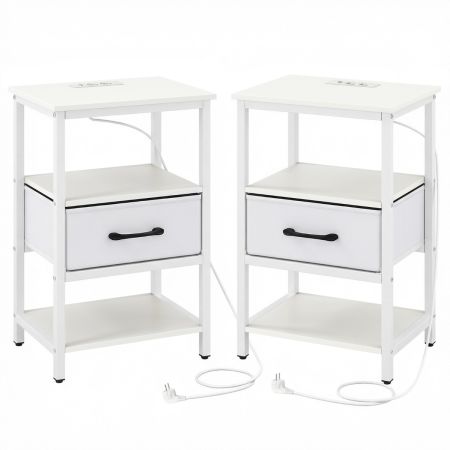 Mesa lateral auxiliar para sofá cama con estación de carga