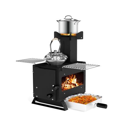 Cocina Camping Acero Inoxidable Plegable