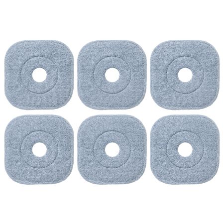 Juego de 6 Piezas de Cabezas de Fregona de Repuesto Mopa de Recambio de Fregona de Microfibra Mopa de Limpieza Extraíble y Lavable Gris