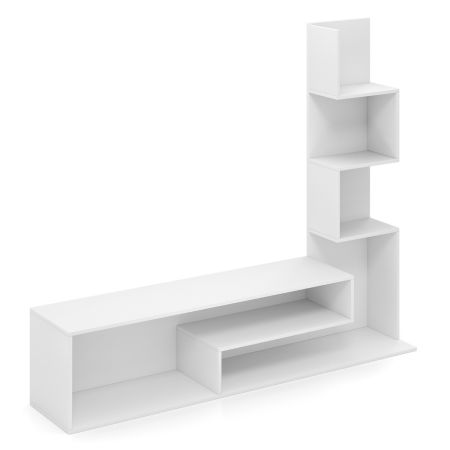 Mueble de TV con Cubos Blanco