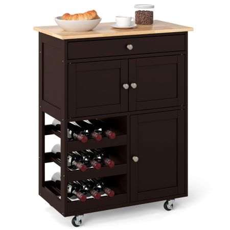 Carro de cocina con cajón y armarios