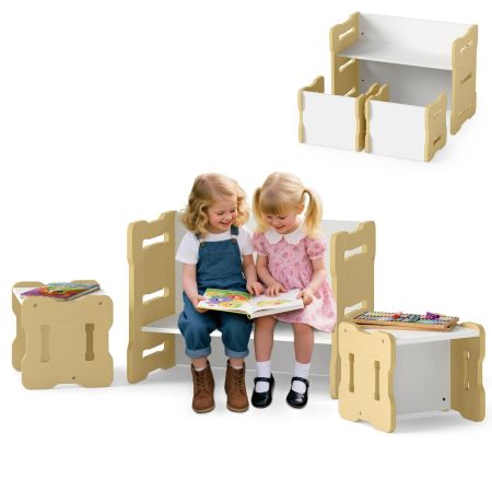 Costway juego mesa sillas niños 3 piezas