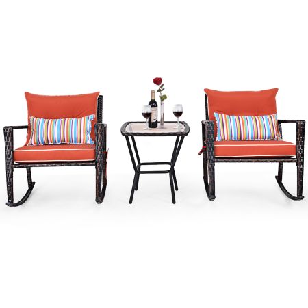 Costway Set Muebles de Exterior Rojo