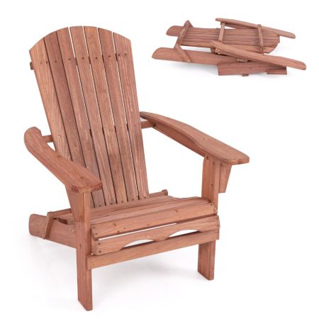 Silla Adirondack plegable de madera