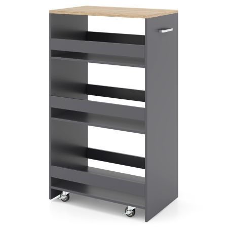 Carrito de cocina y oficina con ruedas y mango ergonómico