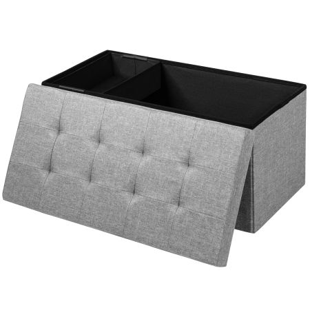 Otomana de Almacenamiento Gris Claro
