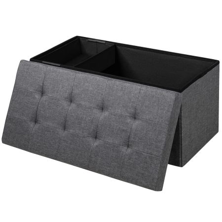 Otomana de Almacenamiento Gris Oscuro