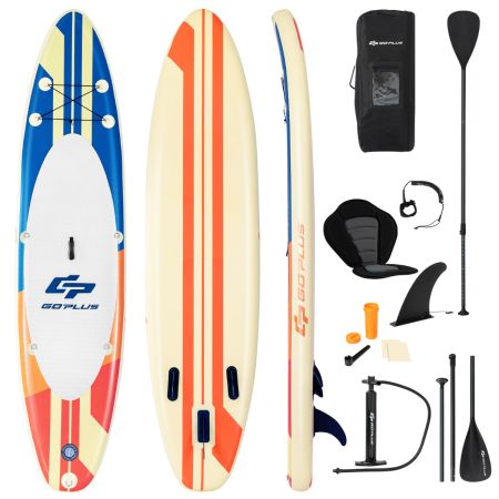 Costway Tabla Inflable de Paddle Naranja