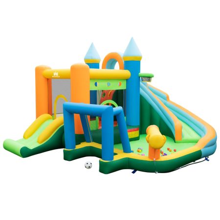 Parque acuático inflable con tobogán