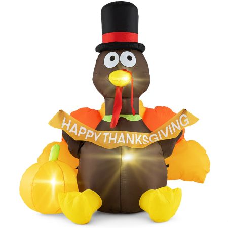 Pavo inflable con calabaza