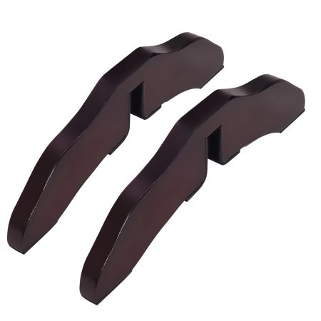 2 Pies de Soporte Madera de Pino para Cerca Panel para Mascotas Aumentar Estabilidad Anti Vuelco Marrón 30,5 x 9 x 1,9 cm