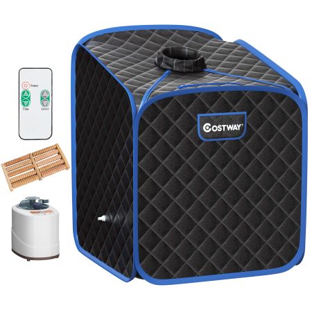 Costway Spa De Sauna De Vapor Negro