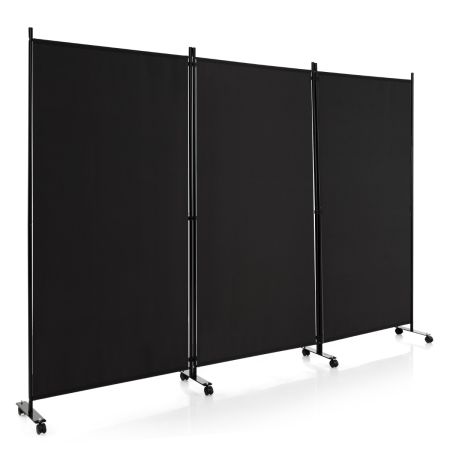 Separador de 3 Paneles Negro
