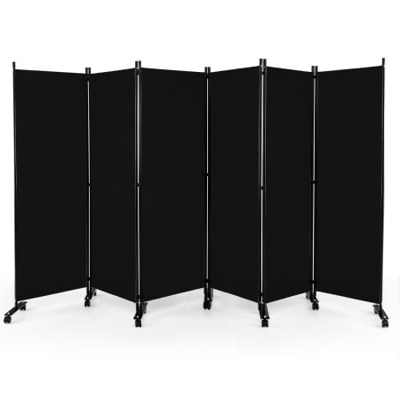 Costway Pantalla De Privacidad Plegable Negro