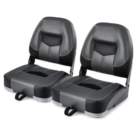 Costway Set de 2 Sillas para Barco Negro