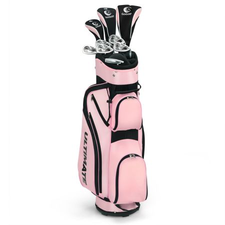 Costway Set de Palos de Golf Rosa