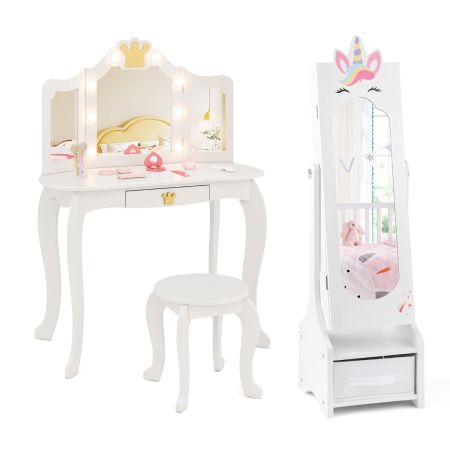 Set de Tocador y Armario de Joyería para Niñas

