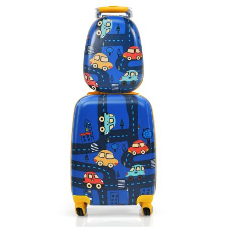 Costway Set 2 Maletas para Niños Azul