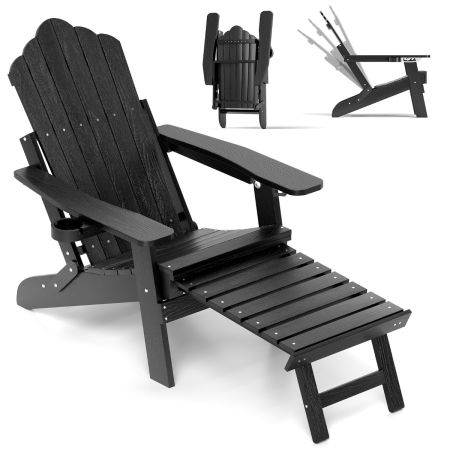 Silla Adirondack Plegable Negro